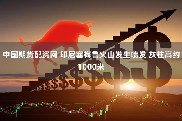 中国期货配资网 印尼塞梅鲁火山发生喷发 灰柱高约1000米